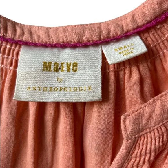 Maeve by Anthropologie Peach Floral Blouse - Picture 7 of 10